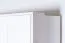 Drehtürenschrank / Kleiderschrank mit LED-Rahmen Siumu 36, Farbe: Weiß / Weiß Hochglanz - 226 x 277 x 60 cm (H x B x T)