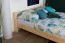 Futonbett / Massivholzbett Kiefer Vollholz massiv natur A1, inkl. Lattenrost  - Abmessung 160 x 200 cm