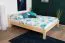 Futonbett / Massivholzbett Kiefer Vollholz massiv natur A1, inkl. Lattenrost  - Abmessung 160 x 200 cm