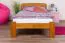 Kinderbett / Jugendbett Kiefer Vollholz massiv Eichefarben A5, inkl. Lattenrost - Abmessung 90 x 200 cm