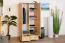 Kleiderschrank Holz natur 013 - Abmessung 190 x 80 x 60 cm (H x B x T)