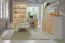 Schlafzimmer Komplett - Set A Nalut | 6-teilig | in Eiche / Weiß | Schrankbett 120 x 200 cm mit LED-Beleuchtung | Scheibtisch | Kleiderschrank | Kommode