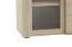 Vitrine Kainanto 08, Farbe: Eiche / Grau - Abmessungen: 140 x 156 x 49 cm (H x B x T)