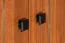 Kleiderschrank Mojokerto 24, Farbe: Walnuss / Schwarz - Abmessungen: 194 x 80 x 39 cm (H x B x T)