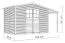 Gerätehaus Karben 04 mit Anbaudach, Naturbelassen - 18 mm Elementgartenhaus, Nutzfläche: 8,52 m², Satteldach