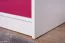 Kinderzimmer - Kommode Walter 05, Farbe: Weiß / Rosa Hochglanz - 133 x 80 x 40 cm (H x B x T)