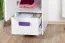 Kinderzimmer - Schrank Walter 04, Farbe: Weiß Hochglanz / Lila - 191 x 40 x 40 cm (H x B x T)