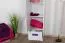 Kinderzimmer - Schrank Walter 04, Farbe: Weiß Hochglanz / Lila - 191 x 40 x 40 cm (H x B x T)