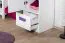 Kinderzimmer - Schrank Walter 04, Farbe: Weiß Hochglanz / Lila - 191 x 40 x 40 cm (H x B x T)