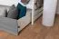 Schublade für Kinderbett / Jugendbett Hermann 01, Farbe: Weiß gebleicht / Grau, massiv - 29 x 90 x 192 cm (H x B x L)