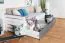 Schublade für Kinderbett / Jugendbett Hermann 01, Farbe: Weiß gebleicht / Grau, massiv - 29 x 90 x 192 cm (H x B x L)