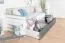 Schublade für Kinderbett / Jugendbett Hermann 01, Farbe: Weiß gebleicht / Grau, massiv - 29 x 90 x 192 cm (H x B x L)