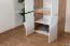 Jugendkleiderschrank, Farbe: Eiche / Weiß - Abmessungen: 195 x 80 x 52 cm (H x B x T)