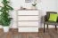 Jugendzimmer - Kommode Alard 05, Farbe: Eiche / Weiß - Abmessungen: 94 x 80 x 40 cm (H x B x T)