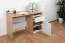 Jugendzimmer - Schreibtisch Alard 07, Farbe: Eiche / Weiß - Abmessungen: 80 x 120 x 52 cm (H x B x T)