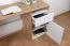 Jugendzimmer - Schreibtisch Alard 07, Farbe: Eiche / Weiß - Abmessungen: 80 x 120 x 52 cm (H x B x T)