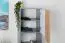 Stilvoller Jugendzimmer - Schrank Klemens 04 mit 5 Fächern, Grau / Weiß / Eiche, 144 x 50 x 38 cm, bietet viel Stauraum, dreifarbig und stilvoll
