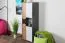 Stilvoller Jugendzimmer - Schrank Klemens 04 mit 5 Fächern, Grau / Weiß / Eiche, 144 x 50 x 38 cm, bietet viel Stauraum, dreifarbig und stilvoll