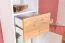 Jugendzimmer - Schrank schmal, Farbe: Esche / Weiß - Abmessungen: 188 x 35 x 40 cm (H x B x T)