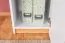 Jugendzimmer - Schrank schmal, Farbe: Esche / Weiß - Abmessungen: 188 x 35 x 40 cm (H x B x T)
