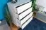 Kommode Kiefer massiv Vollholz Weiß Junco 144 – Abmessungen: 100 x 80 x 42 cm (H x B x T)