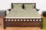 Doppelbett Buche Massivholz 108, Walnussfarben, inkl. Lattenrost, Liegefläche 160 x 200 cm, bequemes Gästebett, langlebig und robust, einfacher Aufbau