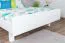 Elegantes Doppelbett Buche Massivholz 116, Gästebett in Weiß, inkl. Lattenrost, Liegefläche 160 x 200 cm, rascher Aufbau, hohe Holzqualität, robust