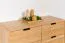 Kommode Eiche massiv natur Aurornis 36 - Abmessungen: 104 x 96 x 40 cm (H x B x T)