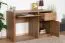 Schreibtisch Selun 11, Farbe: Eiche Dunkelbraun - 75 x 120 x 53 cm (H x B x T)
