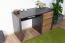 Schreibtisch Selun 11, Farbe: Eiche Dunkelbraun / Grau - 75 x 120 x 53 cm (H x B x T)