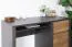 Schreibtisch Selun 11, Farbe: Eiche Dunkelbraun / Grau - 75 x 120 x 53 cm (H x B x T)