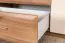 Schlafzimmer - Set D Gataivai, 4-teilig, Farbe: Beige Hochglanz / Walnuss