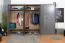 Drehtürenschrank / Kleiderschrank Lotofaga 18, Farbe: Grau / Walnuss - 227 x 346 x 59 cm (H x B x T)