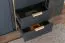 Moderne Kommode mit edlen Gold Griffen Raoued 01, Farbe: Anthrazit - Abmessungen: 103 x 123 x 39,5 cm (H x B x T), mit zwei Schubladen