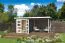Gartenhaus G280 Carbongrau - 28 mm Blockbohlenhaus, Grundfläche: 10,47 m², Flachdach