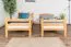 Etagenbett / Stockbett 90 x 190 cm für Kinder "Easy Premium Line" K17/n, Buche Massivholz Natur lackiert, teilbar
