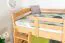 Etagenbett 90 x 200 cm für Erwachsene "Easy Premium Line" K17/n, Buche Massivholz Natur lackiert, teilbar