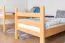 Stockbett 90 x 200 cm für Erwachsene "Easy Premium Line" K17/n, Höhe 174 cm, Buche massiv Natur lackiert, teilbar, großer Abstand zwischen den Betten