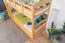 Stockbett 90 x 200 cm für Erwachsene "Easy Premium Line" K17/n inkl. 2 Schubladen und 2 Abdeckblenden, Buche Massivholz Natur lackiert, teilbar