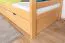 Stockbett 90 x 200 cm für Erwachsene "Easy Premium Line" K17/n inkl. 2 Schubladen und 2 Abdeckblenden, Buche Massivholz Natur lackiert, teilbar