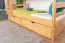 Stockbett 90 x 200 cm für Erwachsene "Easy Premium Line" K17/n inkl. 2 Schubladen und 2 Abdeckblenden, Buche Massivholz Natur lackiert, teilbar