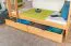 Stockbett 90 x 200 cm für Erwachsene "Easy Premium Line" K17/n inkl. 2 Schubladen und 2 Abdeckblenden, Buche Massivholz Natur lackiert, teilbar