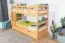 Stockbett 90 x 200 cm für Erwachsene "Easy Premium Line" K17/n inkl. 2 Schubladen und 2 Abdeckblenden, Buche Massivholz Natur lackiert, teilbar