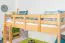 Stockbett 90 x 200 cm für Erwachsene "Easy Premium Line" K17/n inkl. 2 Schubladen und 2 Abdeckblenden, Buche Massivholz Natur lackiert, teilbar
