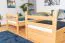 Stockbett 90 x 200 cm für Erwachsene "Easy Premium Line" K17/n inkl. 2 Schubladen und 2 Abdeckblenden, Buche Massivholz Natur lackiert, teilbar