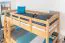 Etagenbett / Stockbett 90 x 200 cm "Easy Premium Line" K17/n inkl. 2 Schubladen und 2 Abdeckblenden, Buche Massivholz Natur lackiert, teilbar