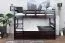 Etagenbett / Stockbett 90 x 200 cm "Easy Premium Line" K17/n inkl. Liegeplatz und 2 Abdeckblenden, Buche Massivholz Schokobraun lackiert, teilbar