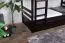 Etagenbett / Stockbett 90 x 200 cm "Easy Premium Line" K17/n inkl. Liegeplatz und 2 Abdeckblenden, Buche Massivholz Schokobraun lackiert, teilbar