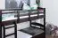 Etagenbett / Stockbett 90 x 200 cm "Easy Premium Line" K17/n inkl. Liegeplatz und 2 Abdeckblenden, Buche Massivholz Schokobraun lackiert, teilbar