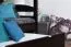Etagenbett / Stockbett 90 x 200 cm "Easy Premium Line" K17/n inkl. Liegeplatz und 2 Abdeckblenden, Buche Massivholz Schokobraun lackiert, teilbar